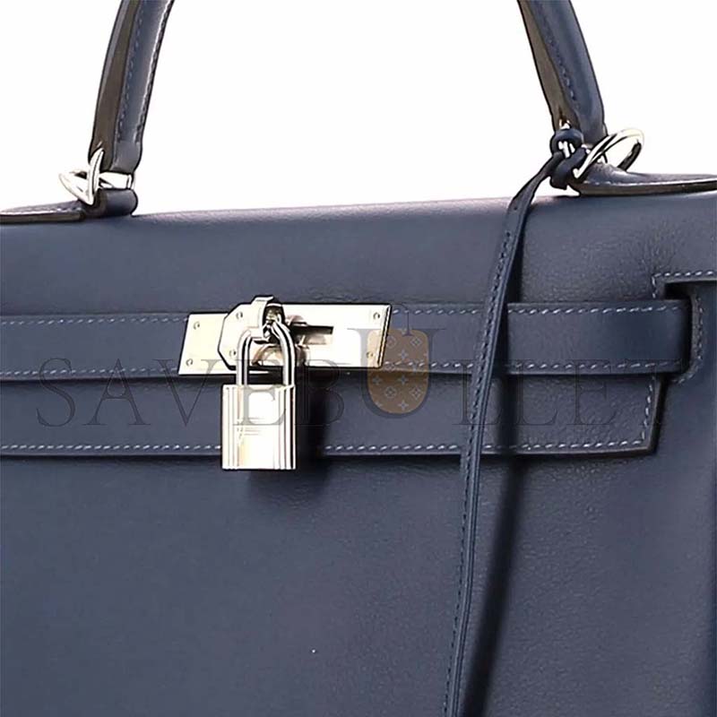H**mes kelly 28 vormandum navy silver (28*22*10cm)